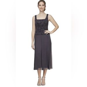 Alex Evening Dress - Mother Of The Bride Size: 8 Color: SMOKE New with tags
